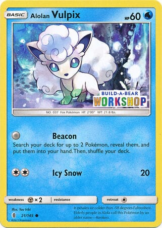 Alolan Vulpix (21/145) (Build A Bear Workshop Exclusive) [Sun & Moon: Guardians Rising] Pokemon Single Pokémon  | Multizone: Comics And Games
