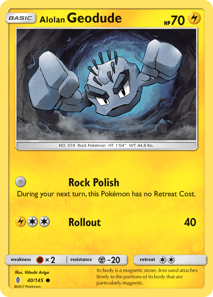 Alolan Geodude (40/145) [Sun & Moon: Guardians Rising] Pokemon Single Pokémon  | Multizone: Comics And Games