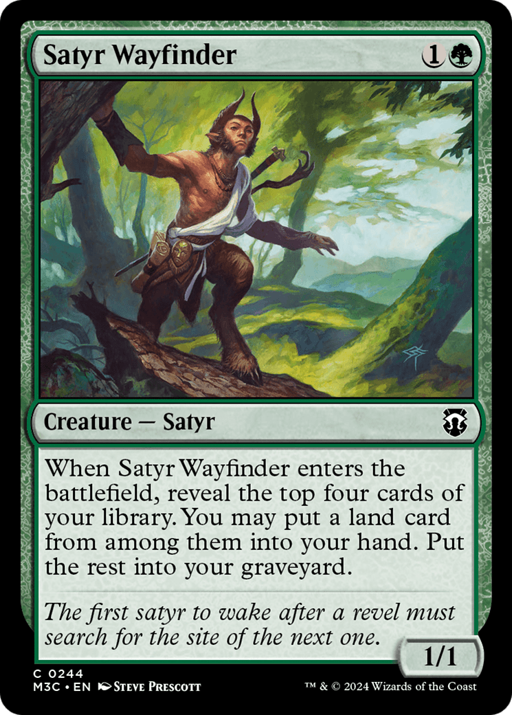 Satyr Wayfinder (Ripple Foil) [Modern Horizons 3 Commander] MTG Single Magic: The Gathering  | Multizone: Comics And Games