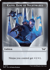 Emblem - Kaito, Bane of Nightmares // Manifest Double-Sided Token [Duskmourn: House of Horror Tokens] MTG Single Magic: The Gathering  | Multizone: Comics And Games