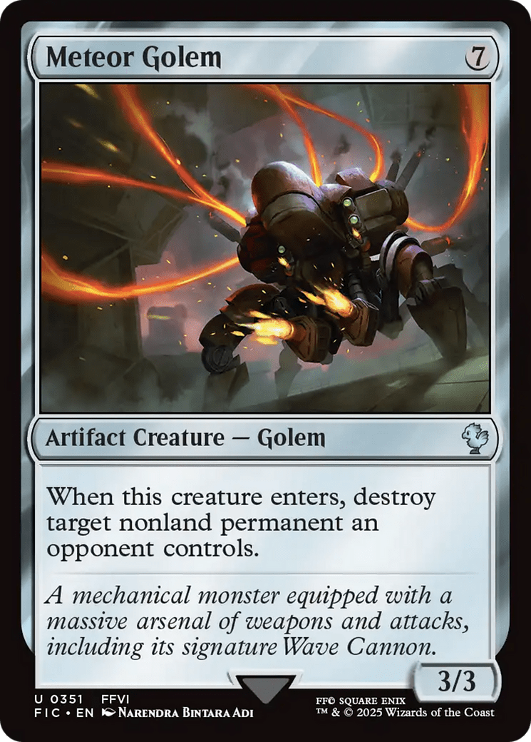 Meteor Golem [FINAL FANTASY Commander] MTG Single Magic: The Gathering  | Multizone: Comics And Games
