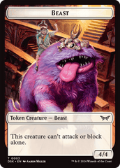 Beast // Copy Double-Sided Token [Duskmourn: House of Horror Tokens] MTG Single Magic: The Gathering  | Multizone: Comics And Games