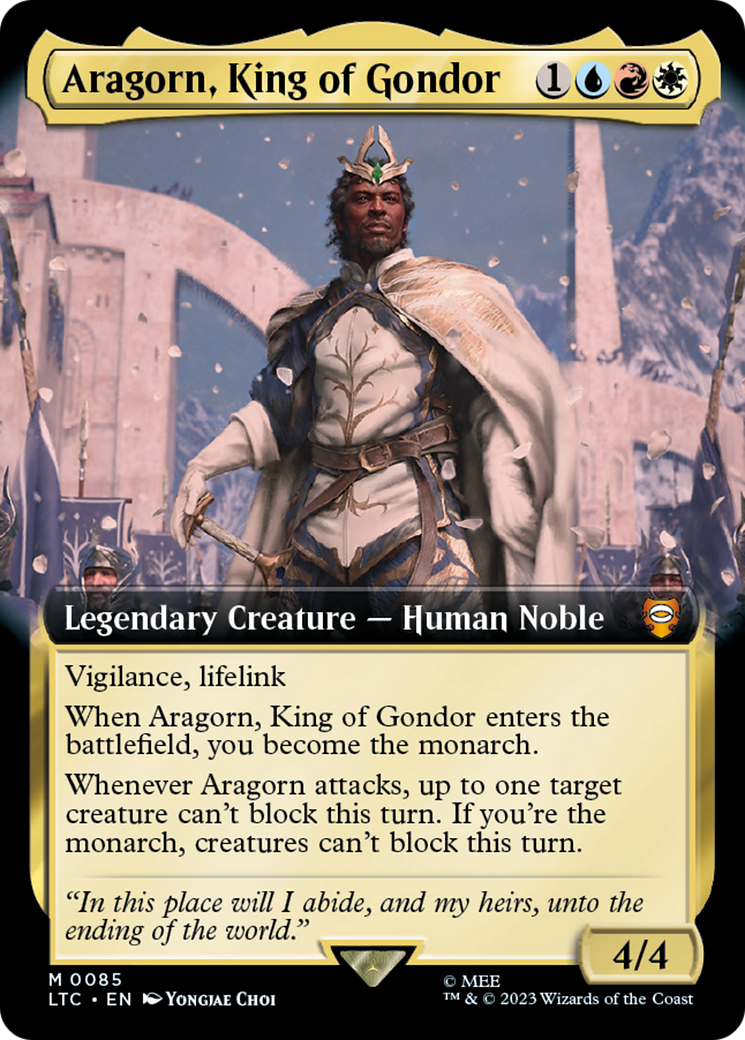 Aragorn, King of Gondor (Extended Art) [The Lord of the Rings: Tales of Middle-Earth Commander] | Multizone: Comics And Games