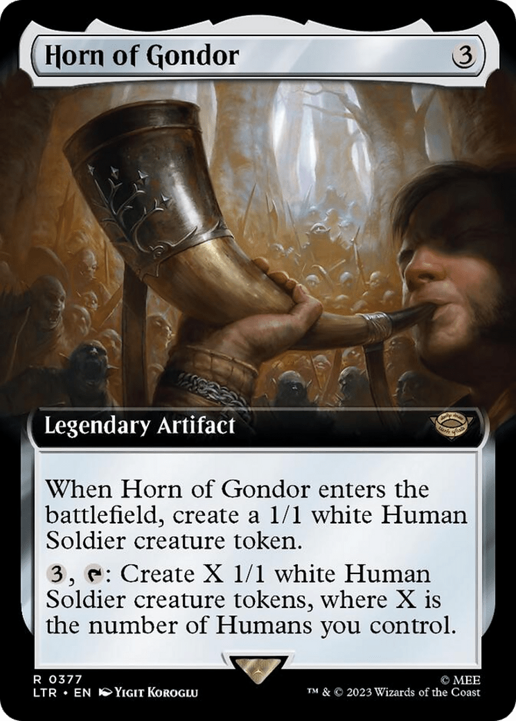 Horn of Gondor (Extended Art) [The Lord of the Rings: Tales of Middle-Earth] MTG Single Magic: The Gathering  | Multizone: Comics And Games