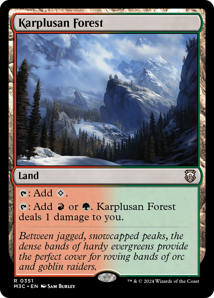Karplusan Forest (Ripple Foil) [Modern Horizons 3 Commander] MTG Single Magic: The Gathering  | Multizone: Comics And Games