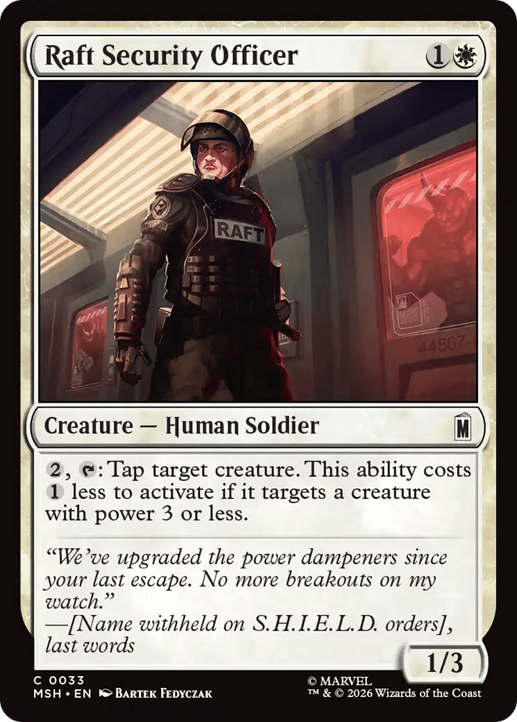 Raft Security Officer [Marvel Super Heroes] MTG Single Magic: The Gathering  | Multizone: Comics And Games