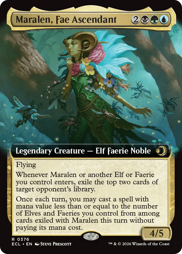 Maralen, Fae Ascendant (Extended Art) [Lorwyn Eclipsed] MTG Single Magic: The Gathering  | Multizone: Comics And Games