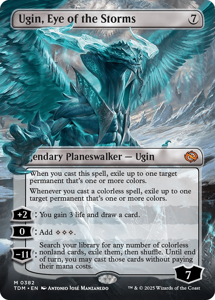 Ugin, Eye of the Storms (Borderless) [Tarkir: Dragonstorm] MTG Single Magic: The Gathering  | Multizone: Comics And Games