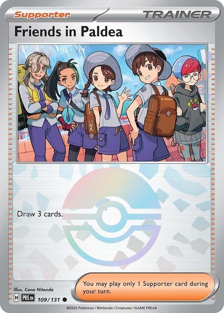 Friends in Paldea (109/131) (Poke Ball Pattern) [Scarlet & Violet: Prismatic Evolutions] Pokemon Single Pokémon  | Multizone: Comics And Games