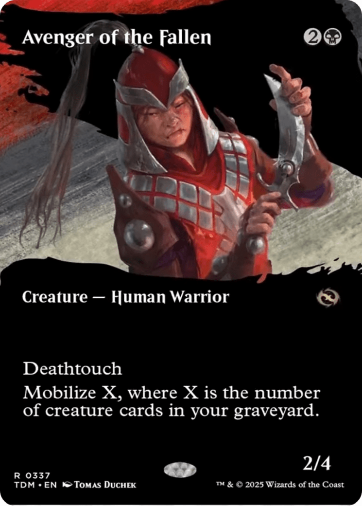 Avenger of the Fallen (Borderless) [Tarkir: Dragonstorm] MTG Single Magic: The Gathering  | Multizone: Comics And Games