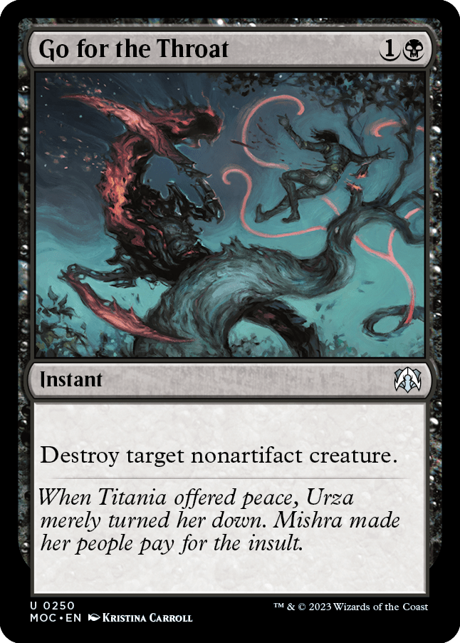 Go for the Throat [March of the Machine Commander] MTG Single Magic: The Gathering  | Multizone: Comics And Games