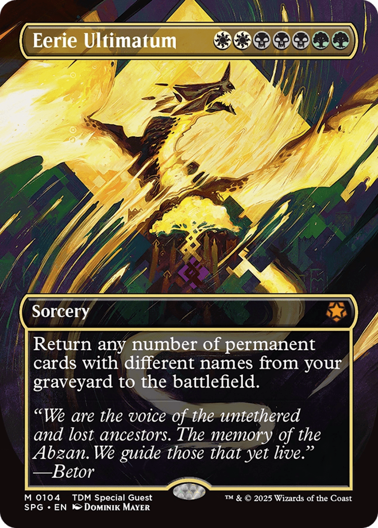 Eerie Ultimatum (Borderless) [Tarkir: Dragonstorm Special Guests] MTG Single Magic: The Gathering  | Multizone: Comics And Games