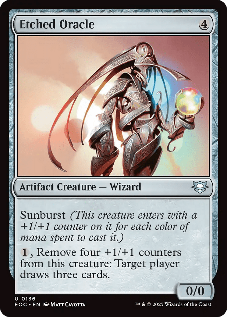 Etched Oracle [Edge of Eternities Commander] MTG Single Magic: The Gathering  | Multizone: Comics And Games