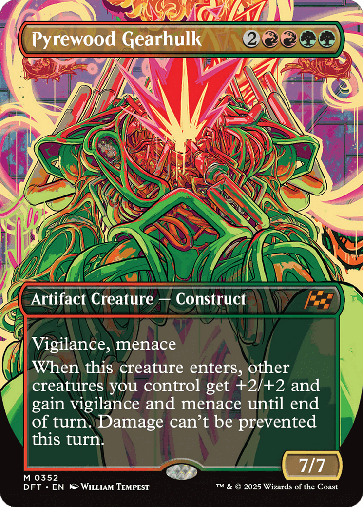 Pyrewood Gearhulk (Borderless) [Aetherdrift] MTG Single Magic: The Gathering  | Multizone: Comics And Games