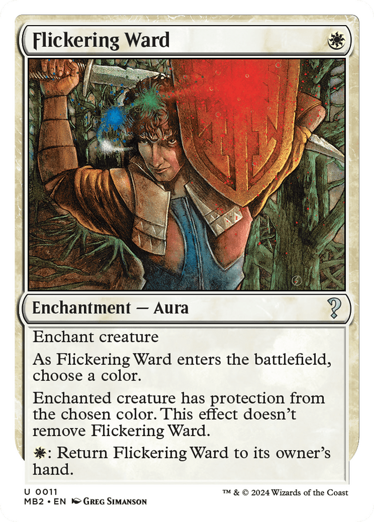 Flickering Ward (White Border) [Mystery Booster 2] MTG Single Magic: The Gathering  | Multizone: Comics And Games