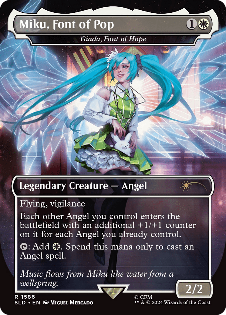 Miku, Font of Pop - Giada, Font of Hope (Rainbow Foil) [Secret Lair Drop Series] MTG Single Magic: The Gathering  | Multizone: Comics And Games