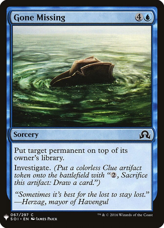 Gone Missing [Mystery Booster] MTG Single Magic: The Gathering  | Multizone: Comics And Games