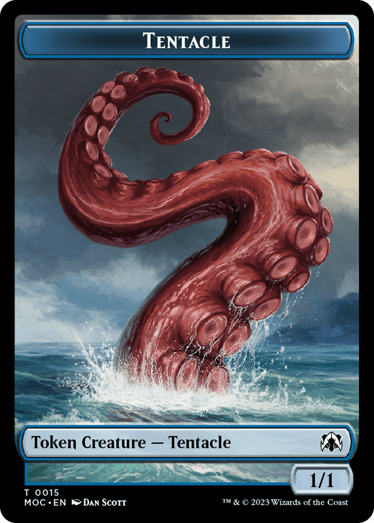 Tentacle // Human (26) Double-Sided Token [March of the Machine Commander Tokens] MTG Single Magic: The Gathering  | Multizone: Comics And Games