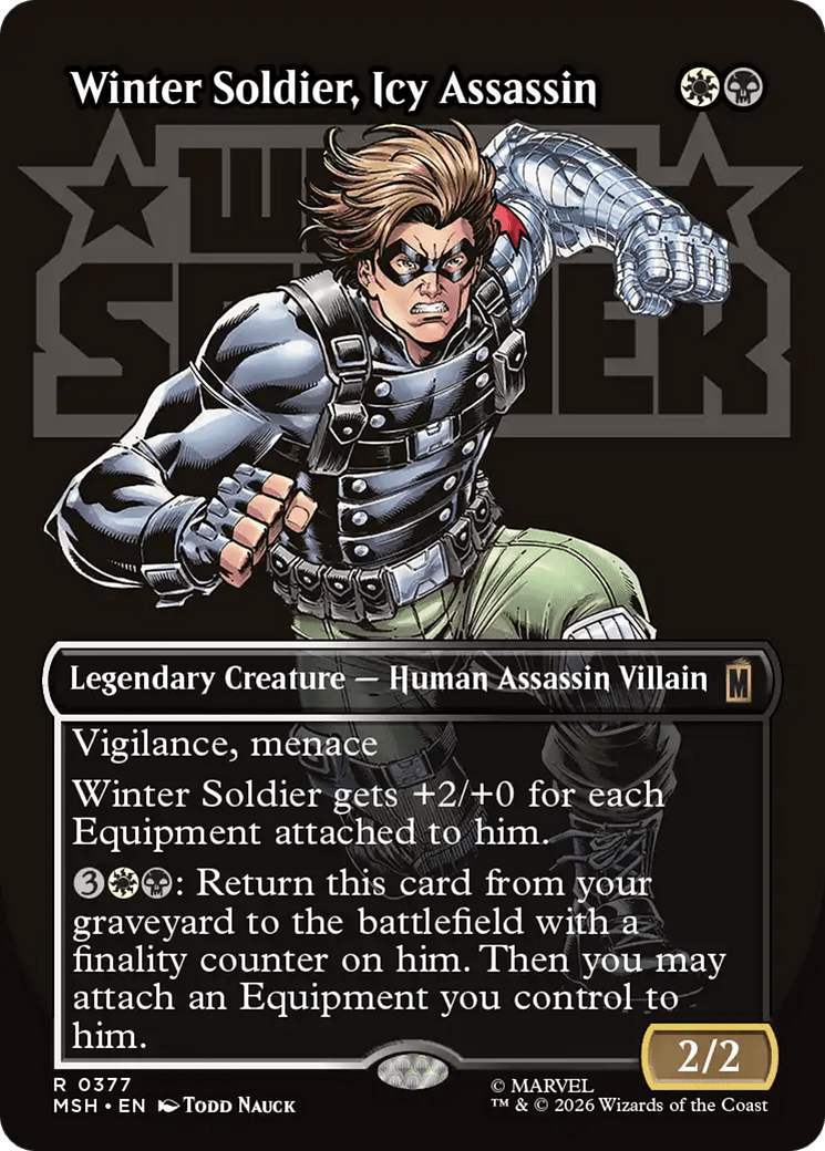 Winter Soldier, Icy Assassin (Borderless) [Marvel Super Heroes] MTG Single Magic: The Gathering  | Multizone: Comics And Games