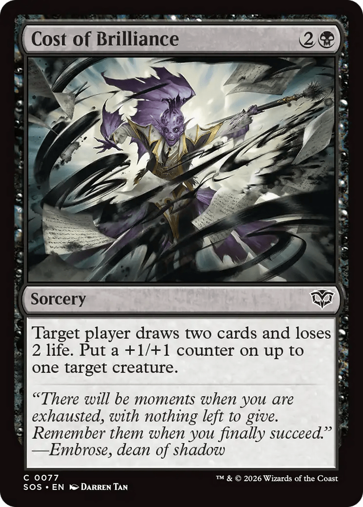 Cost of Brilliance [Secrets of Strixhaven] MTG Single Magic: The Gathering  | Multizone: Comics And Games