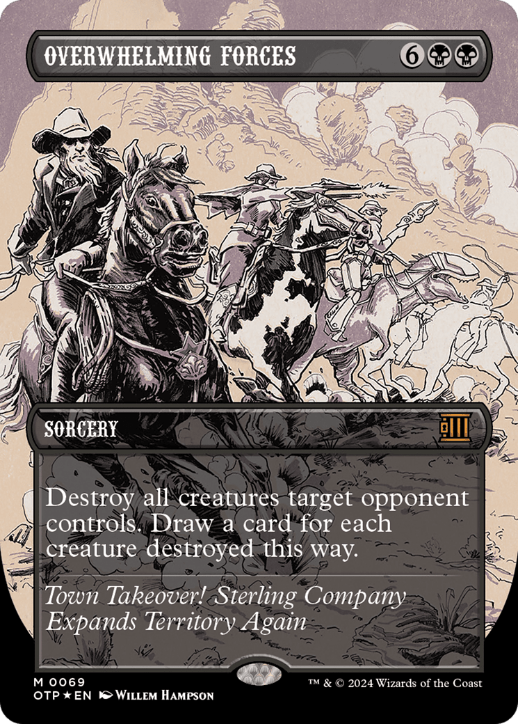 Overwhelming Forces (Textured Foil) [Outlaws of Thunder Junction: Breaking News] MTG Single Magic: The Gathering  | Multizone: Comics And Games