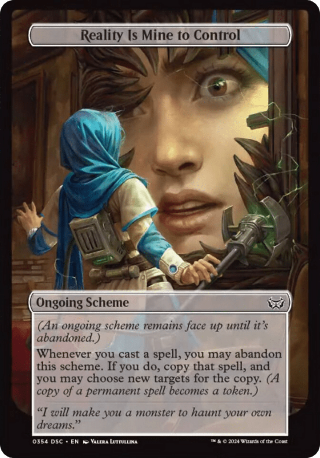 Reality Is Mine to Control (Full Art) [Duskmourn: Archenemy] MTG Single Magic: The Gathering  | Multizone: Comics And Games