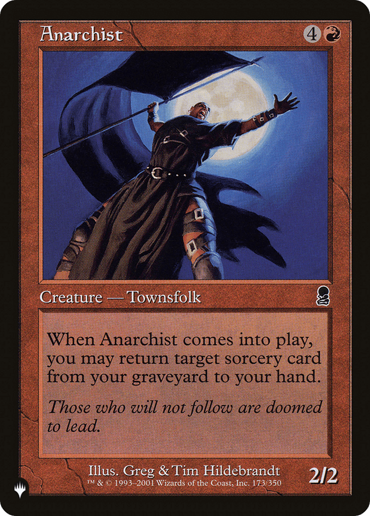 Anarchist [The List] MTG Single Magic: The Gathering  | Multizone: Comics And Games