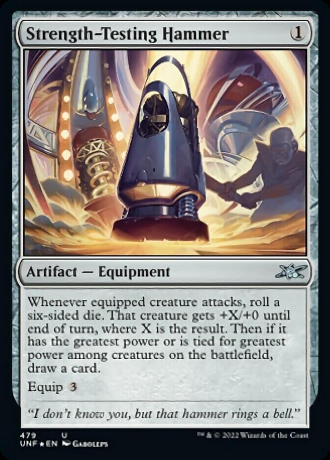 Strength-Testing Hammer (Galaxy Foil) [Unfinity] MTG Single Magic: The Gathering  | Multizone: Comics And Games