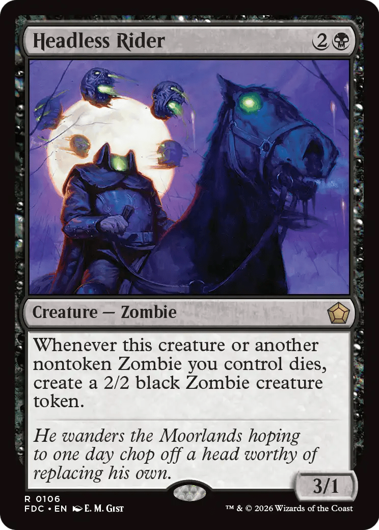 Headless Rider [Foundations Commander] MTG Single Magic: The Gathering  | Multizone: Comics And Games