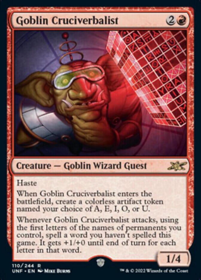 Goblin Cruciverbalist [Unfinity] MTG Single Magic: The Gathering  | Multizone: Comics And Games