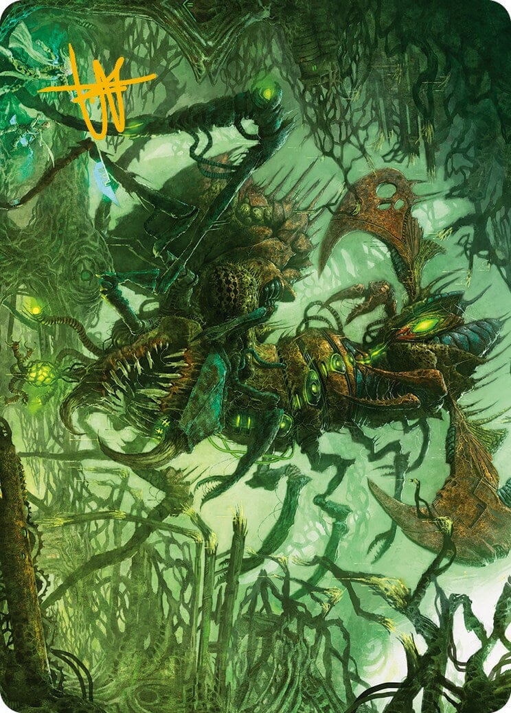 Skyscythe Engulfer Art Card (Gold-Stamped Signature) [Phyrexia: All Will Be One Art Series] MTG Single Magic: The Gathering  | Multizone: Comics And Games