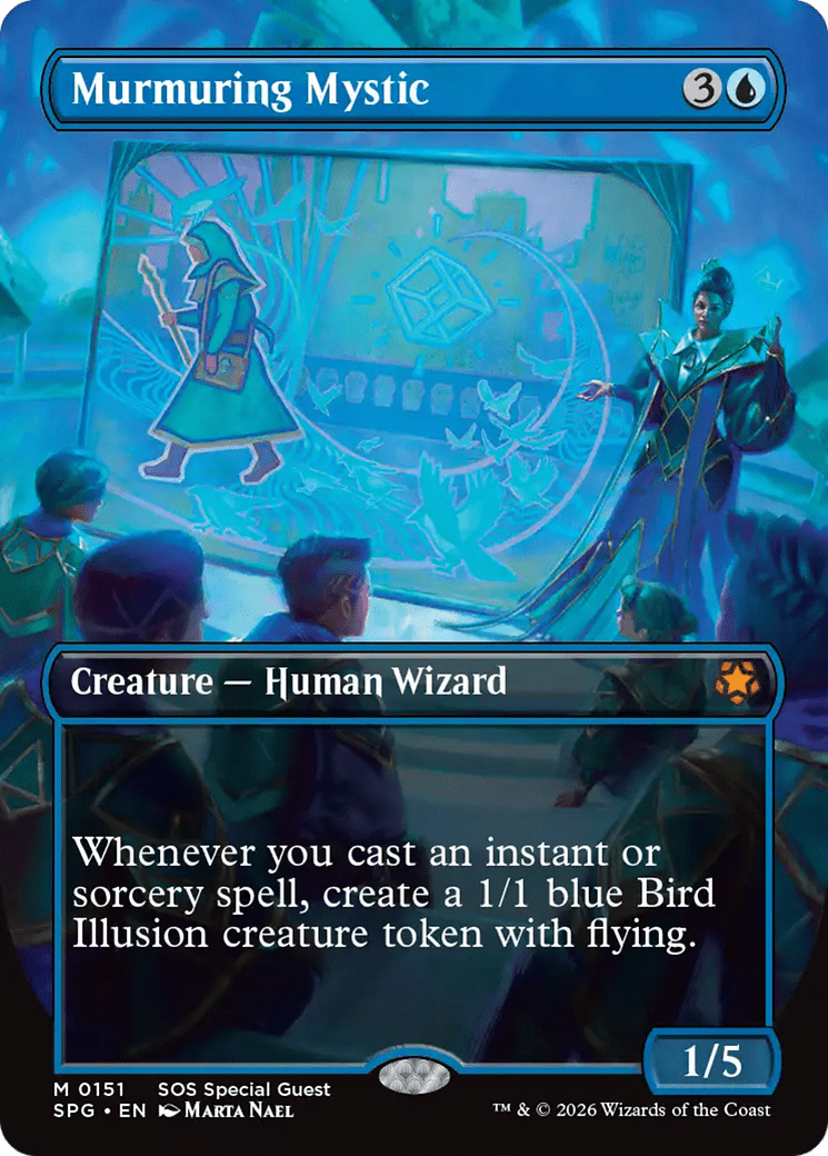 Murmuring Mystic (Borderless) [Secrets of Strixhaven Special Guests] MTG Single Magic: The Gathering  | Multizone: Comics And Games