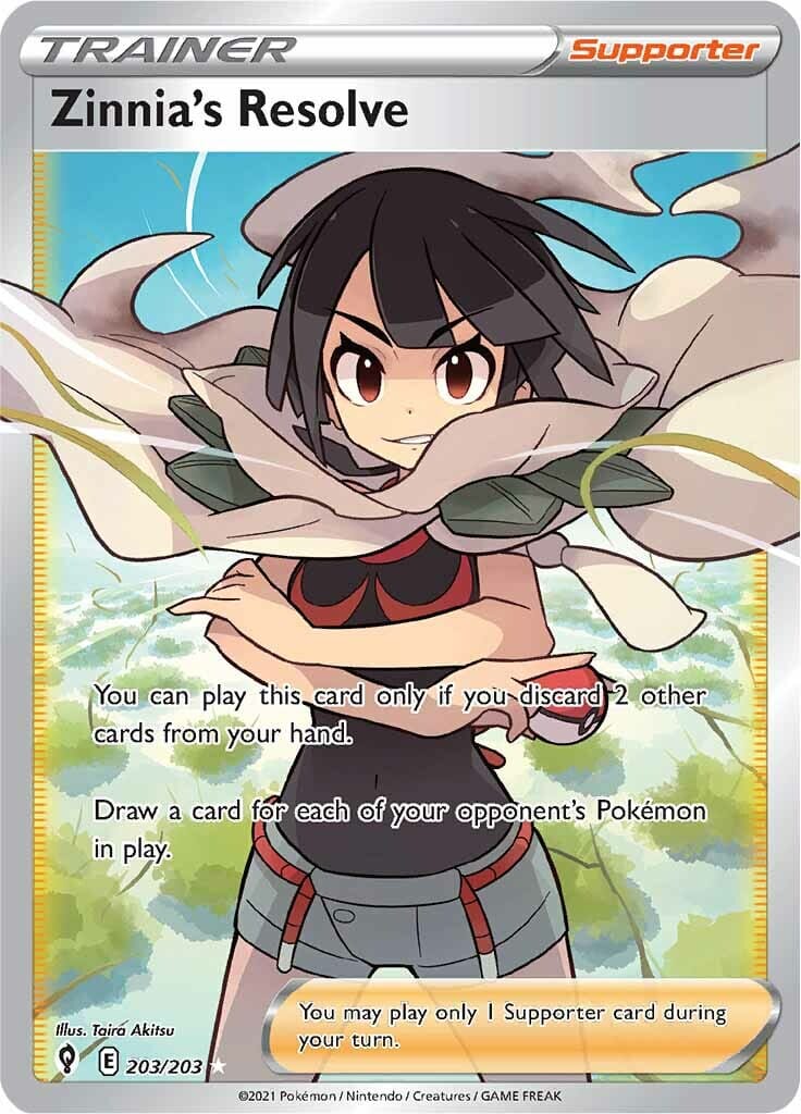 Zinnia's Resolve (203/203) [Sword & Shield: Evolving Skies] Pokemon Single Pokémon  | Multizone: Comics And Games
