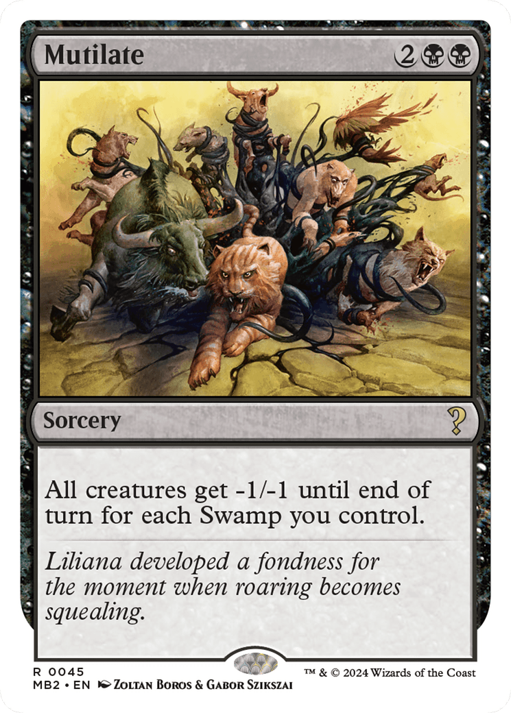 Mutilate (White Border) [Mystery Booster 2] MTG Single Magic: The Gathering  | Multizone: Comics And Games