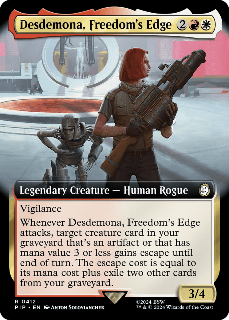 Desdemona, Freedom's Edge (Extended Art) [Fallout] MTG Single Magic: The Gathering  | Multizone: Comics And Games