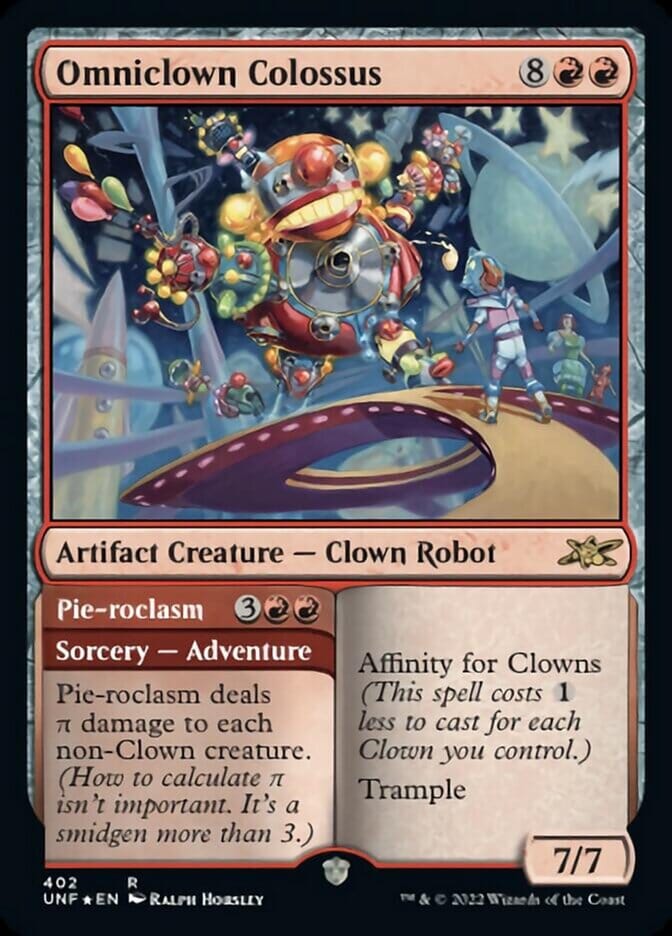 Omniclown Colossus // Pie-roclasm (Galaxy Foil) [Unfinity] MTG Single Magic: The Gathering  | Multizone: Comics And Games