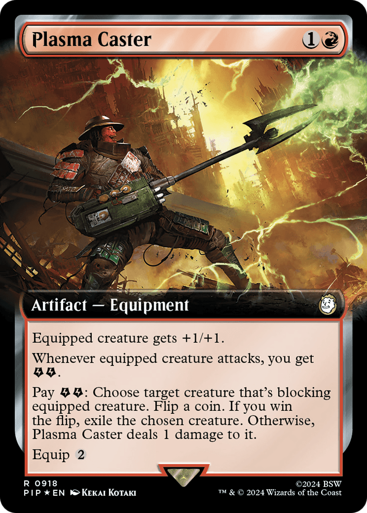 Plasma Caster (Extended Art) (Surge Foil) [Fallout] MTG Single Magic: The Gathering  | Multizone: Comics And Games