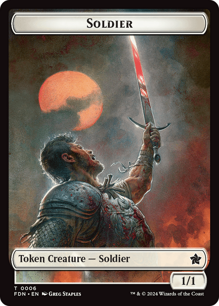 Rabbit // Soldier Double-Sided Token [Foundations Tokens] MTG Single Magic: The Gathering  | Multizone: Comics And Games