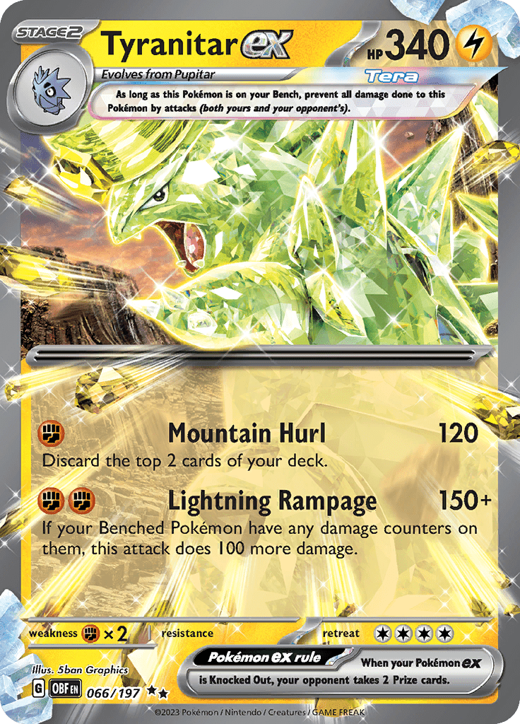 Tyranitar ex (066/197) [Scarlet & Violet: Obsidian Flames] Pokemon Single Pokémon  | Multizone: Comics And Games