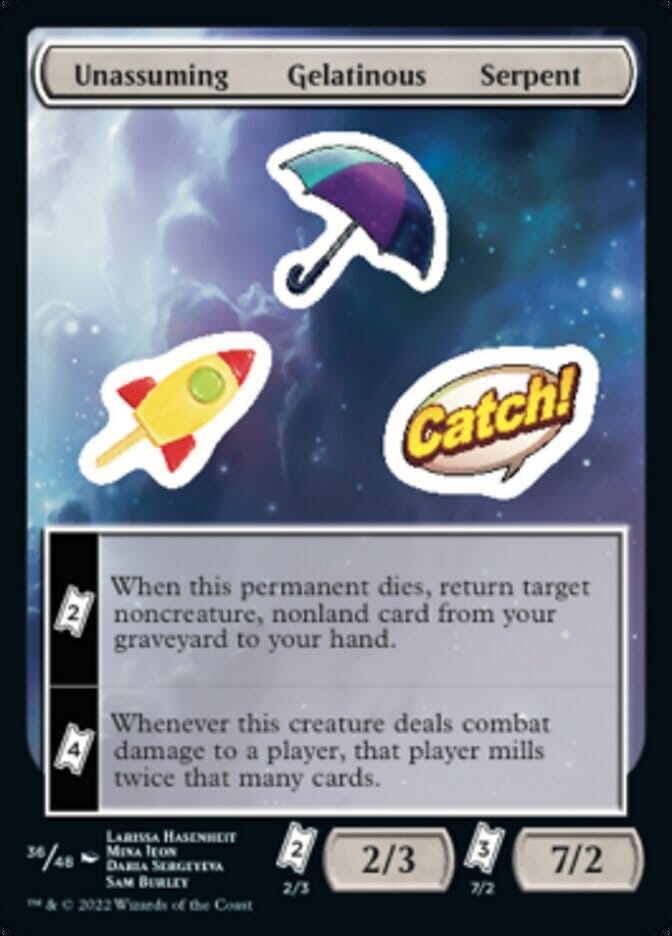 Unassuming Gelatinous Serpent [Unfinity Stickers] MTG Single Magic: The Gathering  | Multizone: Comics And Games