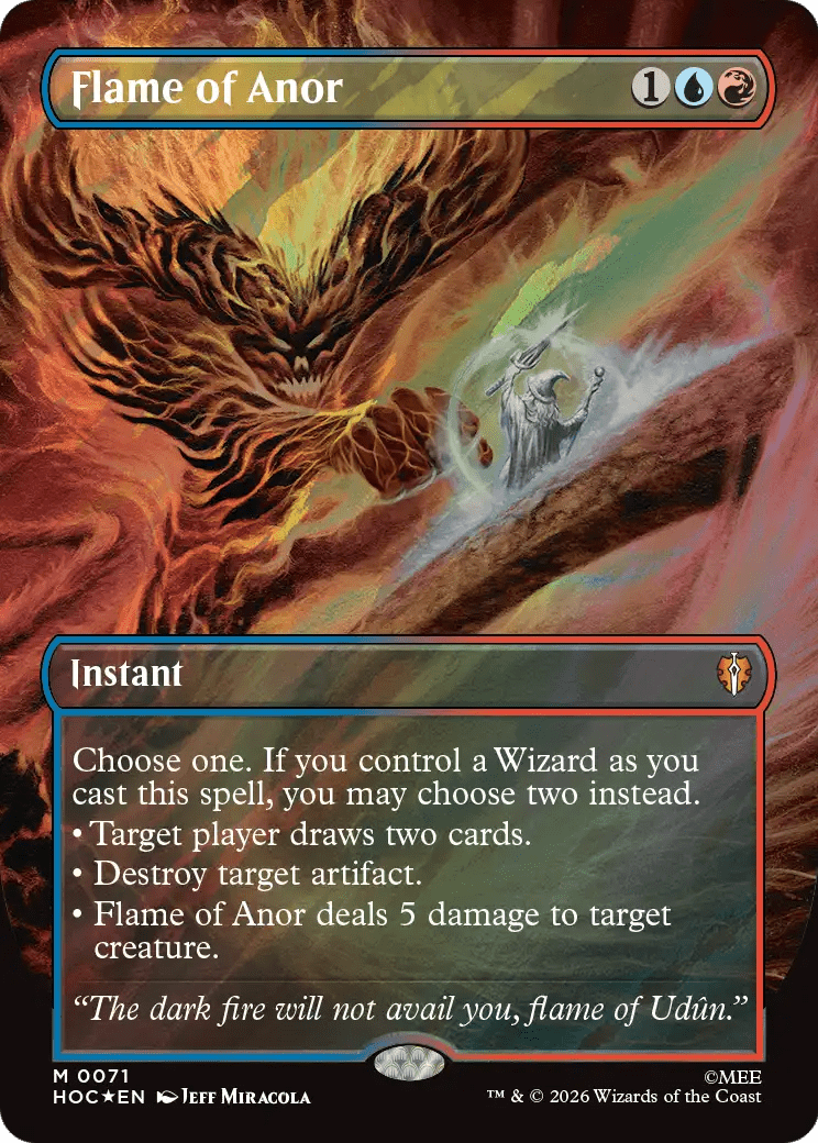 Flame of Anor (Borderless) (Surge Foil) [The Hobbit: Eternal-Legal] MTG Single Magic: The Gathering  | Multizone: Comics And Games