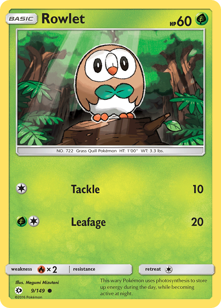 Rowlet (9/149) [Sun & Moon: Base Set] Pokemon Single Pokémon  | Multizone: Comics And Games