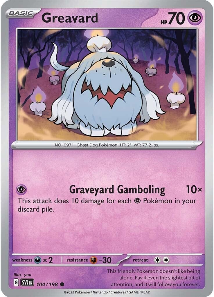 Greavard (104/198) [Scarlet & Violet: Base Set] Pokemon Single Pokémon  | Multizone: Comics And Games