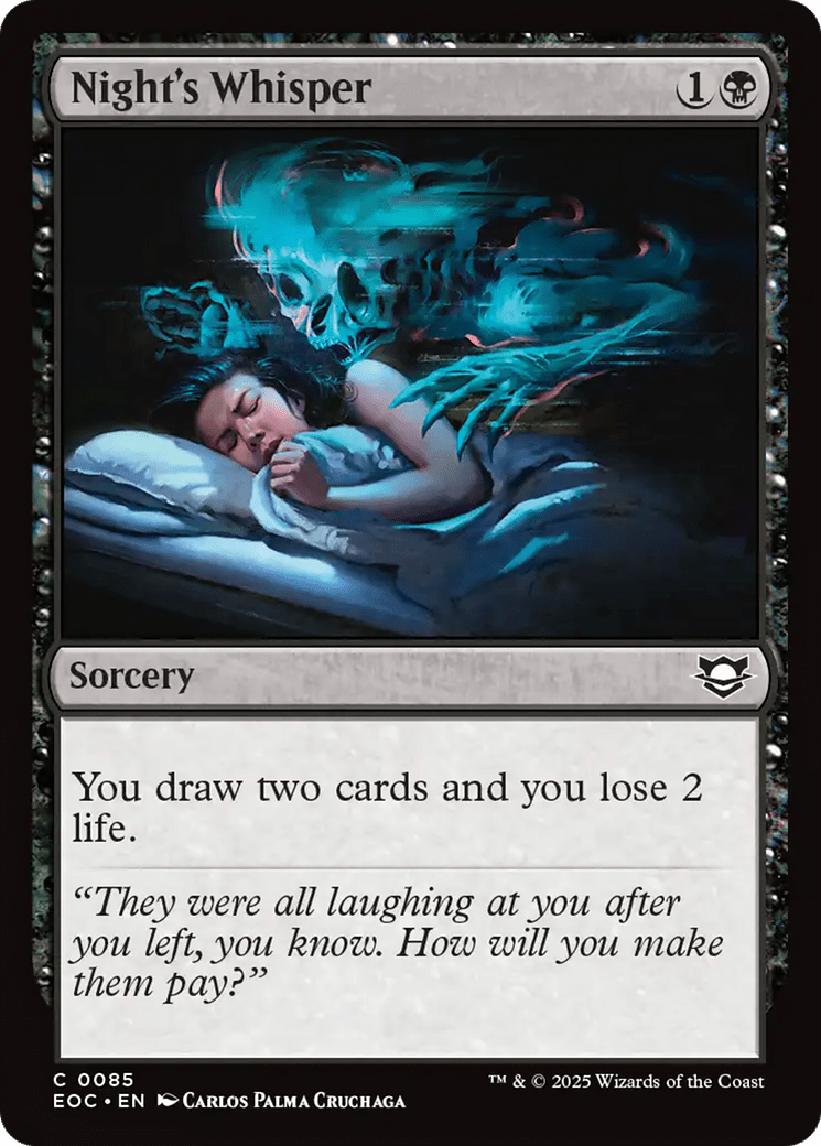 Night's Whisper [Edge of Eternities Commander] MTG Single Magic: The Gathering  | Multizone: Comics And Games