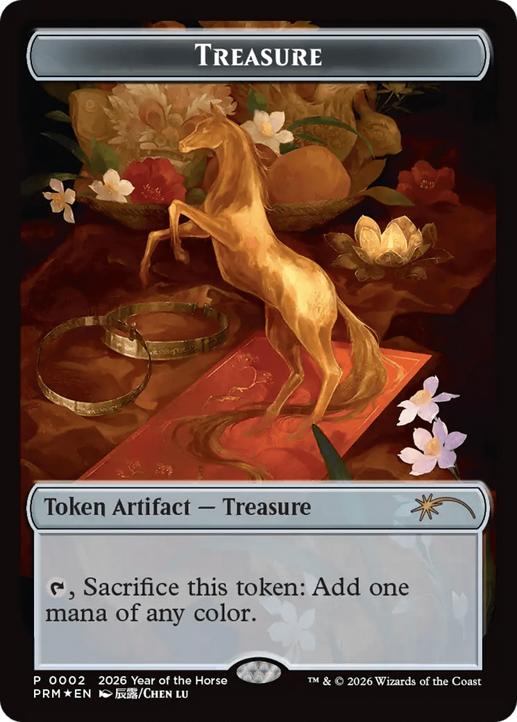 Treasure Token (Year of the Horse 2026) [Standard Showdown Promos Tokens] MTG Single Magic: The Gathering  | Multizone: Comics And Games
