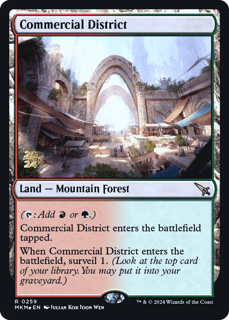 Commercial District [Murders at Karlov Manor Prerelease Promos] MTG Single Magic: The Gathering  | Multizone: Comics And Games