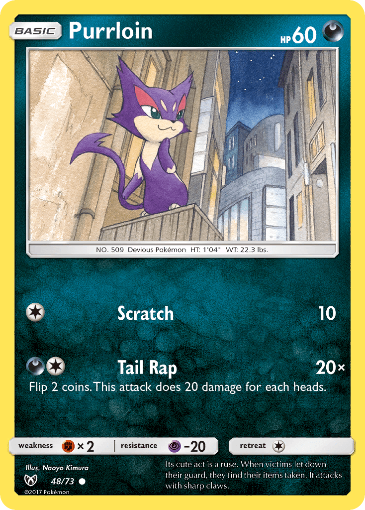 Purrloin (48/73) [Sun & Moon: Shining Legends] Pokemon Single Pokémon  | Multizone: Comics And Games
