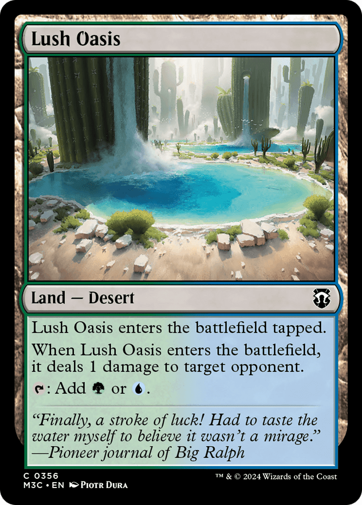 Lush Oasis (Ripple Foil) [Modern Horizons 3 Commander] MTG Single Magic: The Gathering  | Multizone: Comics And Games