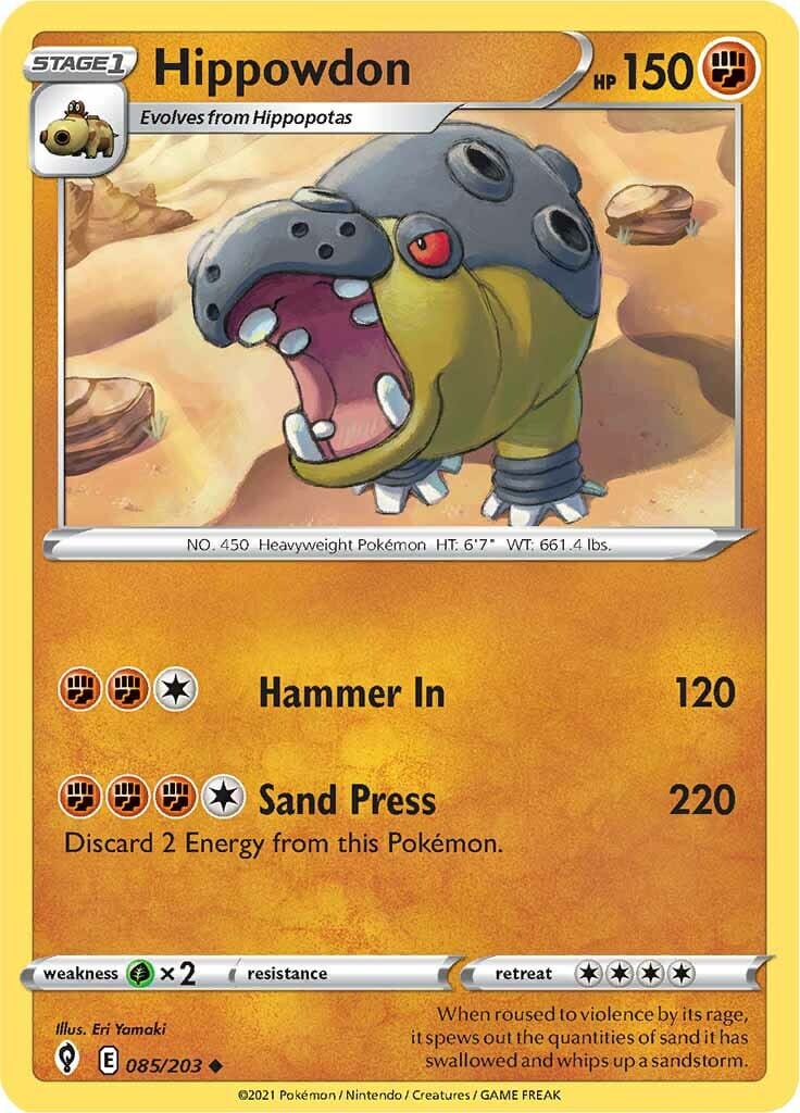 Hippowdon (085/203) [Sword & Shield: Evolving Skies] Pokemon Single Pokémon  | Multizone: Comics And Games