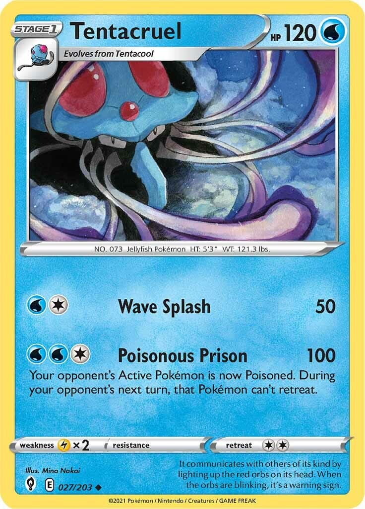 Tentacruel (027/203) [Sword & Shield: Evolving Skies] Pokemon Single Pokémon  | Multizone: Comics And Games
